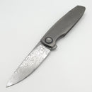 Holt Bladeworks Outlaw w/Titanium Feather Burnished Handles & Damasteel Vinland 158