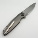 Holt Bladeworks Outlaw w/Titanium Feather Burnished Handles & Damasteel Vinland 158