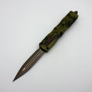 Microtech Dirac Double Edge Bronzed Apocalyptic & Bazooka Hex Camo 225-13APBOHXCS