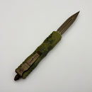 Microtech Dirac Double Edge Bronzed Apocalyptic & Bazooka Hex Camo 225-13APBOHXCS