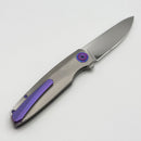 Holt Bladeworks Outlaw w/Titanium Feather Burnished Handles & Bohler M390, Near Mirror 163
