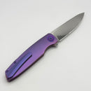 Holt Bladeworks Outlaw w/Titanium Checkered Burnished Handles & Bohler M390, Stonewashed 1.0 162
