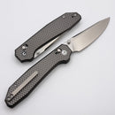 Civivi Elite Tessera Diamond Pattern Gray Aluminum Handle w/ S35VN CE26029-1