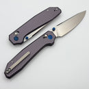 Civivi Elite Tessera Diamond Pattern Purple Aluminum Handle w/ S35VN CE26029-2