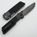 Civivi Zygon Gray G-10 w/ Carbon Fiber Overlay Handle w/ Damascus Blade C25035B-DS1