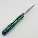 Holt Bladeworks Outlaw w/Titanium Checkered Burnished Handles & Bohler M390, Near Mirror 165