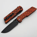 Civivi Zygon Orange & Black Vortex Micarta Handle w/ Black Nitro-V Blade C25035-2