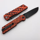 Civivi Zygon Orange & Black Vortex Micarta Handle w/ Black Nitro-V Blade C25035-2