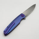 Holt Bladeworks Outlaw w/Titanium Feather Burnished Handles & Bohler M390, Near Mirror 164