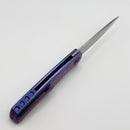 Holt Bladeworks Outlaw w/Titanium Feather Burnished Handles & Bohler M390, Near Mirror 164