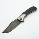 Blemish Tuya Knife Kharis Bead Blasted Integral handle w/ Black Carbon Fiber/Zirc Overlays & DLC M390