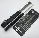 Marfione Custom Halo III Black Handle w/ Hand Rubbed Satin Tanto Star Grind M390MK