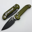 Microtech Knives LUDT Ram-Lok w/ OD Green Frag Handle & Black Drop Point 1135RL-1FROD