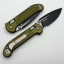 Microtech Knives LUDT Ram-Lok w/ OD Green Frag Handle & Black Drop Point 1135RL-1FROD
