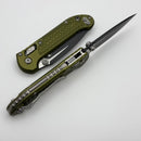 Microtech Knives LUDT Ram-Lok w/ OD Green Frag Handle & Black Drop Point 1135RL-1FROD