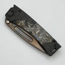 Medford Marauder Full Size Black Samurai Wrap Titanium Handles w/ 0.26" Vulcan 3V Drop Point