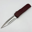 Medford Knife Merc-1 OTF Dagger S45 Tumbled D/E & Red Aluminum Handle