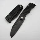 Tuya Knife Grit Black Stonewashed Titanium Handle w/ Black 14C28N Blade Big Jim Design
