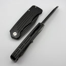 Tuya Knife Grit Black Stonewashed Titanium Handle w/ Black 14C28N Blade Big Jim Design