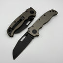 Demko AD20.5 Stealth Artillery Grey Aluminum Handle w/ 20CV DLC Sharkfoot Blade