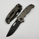 Demko AD20.5 Stealth Artillery Grey Aluminum Handle w/ 20CV DLC Clip Point Blade