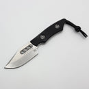 Heretic Kobold Black G-10 Handles w/ Stonewash Bowie MagnaCut Fixed Blade H065-2A-BLK-G10