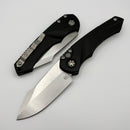 Heretic Knives Mini Pariah Auto Black Polymer Handles w/ Stonewash S/E MagnaCut H054-2A