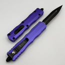 Microtech Dirac Delta Purple Double Edge Black Part Serrated Tactical Standard 227-2PU