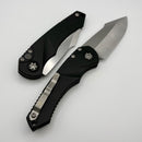 Heretic Knives Mini Pariah Auto Black Polymer Handles w/ Stonewash S/E MagnaCut H054-2A