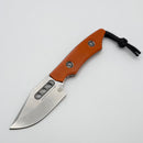 Heretic Kobold Orange G-10 Handles w/ Stonewash Bowie MagnaCut Fixed Blade H065-2A-OG-G10