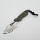 Heretic Kobold OD Green G-10 Handles w/ Stonewash Bowie MagnaCut Fixed Blade H065-2A-OD-G10