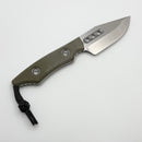 Heretic Kobold OD Green G-10 Handles w/ Stonewash Bowie MagnaCut Fixed Blade H065-2A-OD-G10