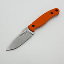 Defiant 7 Ace Fixed Blade w/ Orange G-10 Handles & Stonewash AEBL