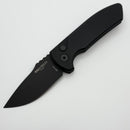 Pro-Tech SBR Short Bladed Rockeye Smooth Aluminum Black Handle & Black S35 Blade LG403 (Consignment)