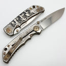 Spartan Blades Harsey Folder Marching Spartans w/ Stonewash MagnaCut