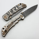 Spartan Blades Harsey Folder Marching Spartans w/ Damascus