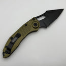 Microtech Borka Stitch Auto w/ OD Green Handles & Partial Serrated M390 169-2OD