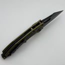 Microtech Borka Stitch Auto w/ OD Green Handles & Partial Serrated M390 169-2OD