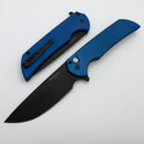 Pro-Tech Mordax Blue Handles w/ Black Lip Pearl Button & DLC MagnaCut MX103-LTD Blue