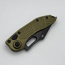 Microtech Borka Stitch Auto w/ OD Green Handles & Partial Serrated M390 169-2OD