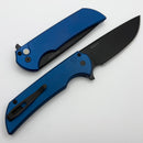 Pro-Tech Mordax Blue Handles w/ Black Lip Pearl Button & DLC MagnaCut MX103-LTD Blue
