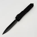 Microtech Ultratech Delta Frag Shadow Fluted Double Edge Full Serrated DLC w/ Nickel Boron Signature Series 122-3UT-DSH (Consignment)