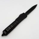 Microtech Ultratech Delta Frag Shadow Fluted Double Edge Full Serrated DLC w/ Nickel Boron Signature Series 122-3UT-DSH (Consignment)