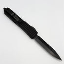 Microtech Ultratech Delta Frag Shadow Fluted Double Edge Full Serrated DLC w/ Nickel Boron Signature Series 122-3UT-DSH (Consignment)