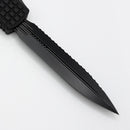 Microtech Ultratech Delta Frag Shadow Fluted Double Edge Full Serrated DLC w/ Nickel Boron Signature Series 122-3UT-DSH (Consignment)