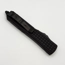 Microtech Ultratech Delta Frag Shadow Fluted Double Edge Full Serrated DLC w/ Nickel Boron Signature Series 122-3UT-DSH (Consignment)