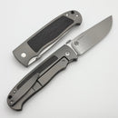 Mechforce Tom Mayo TMX Titanium Cross Cut Fat Carbon Inlaid Handle & Satin MagnaCut