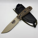 ESEE 4 Desert Tan Powered Coated 1095 Steel w/ 3D Handles ESEE4-PDT-005