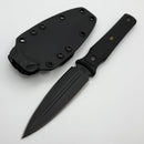 RMJ Tactical Orlando Special Blackout Fixed Blade w/ Black G-10 & MagnaCut