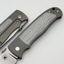 Mechforce Tom Mayo TMX Titanium Silver Twill Fat Carbon Inlaid Handle & Satin MagnaCut Exclusive